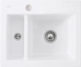 Villeroy & Boch Subway 60 XM flat flächenbündig Becken rechts mit Ablauffernbedienung stone white