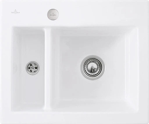 Villeroy & Boch Subway 60 XM flat flächenbündig Becken rechts mit Ablauffernbedienung stone white