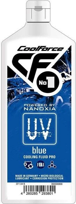 Nanoxia CoolForce CF1 Cooling Fluid Pro, Kühlflüssigkeit, 1000ml, UV blau