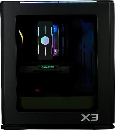 Zalman X3, schwarz, Glasfenster