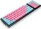 Mountain Mineral Keycap Set, Kunststoff (PBT) Double-Shot, blau/rosa, 113 Tasten (104+9), ANSI-US Vorschaubild