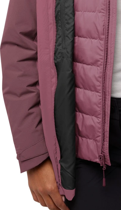 Jack Wolfskin Hunberg 3in1 Funktionsjacke raisin (Damen)