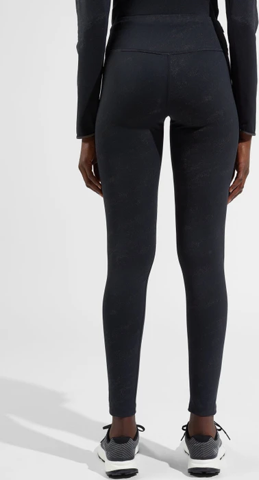 Odlo Zeroweight Reflect Print Tights Laufhose lang schwarz (Damen)