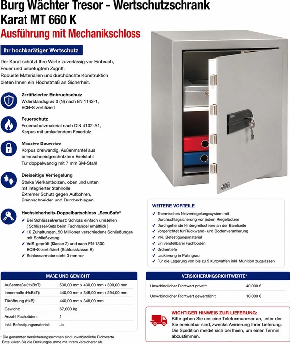 Burg-Wächter Karat MT Tresor