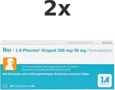 1A Pharma Ibu Grippal 200mg/30mg Filmtabletten, 20 Stück