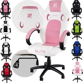 Miweba Elite MG-100 Gamingstuhl, weiß/pink