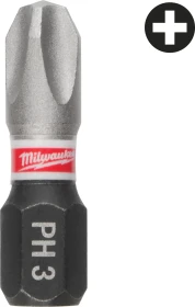 Milwaukee Shockwave Kreuzschlitz Bit 1/4", PH3x90mm, 1 Stück
