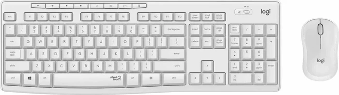 Logitech MK295 Silent Wireless Combo weiß, USB, DE