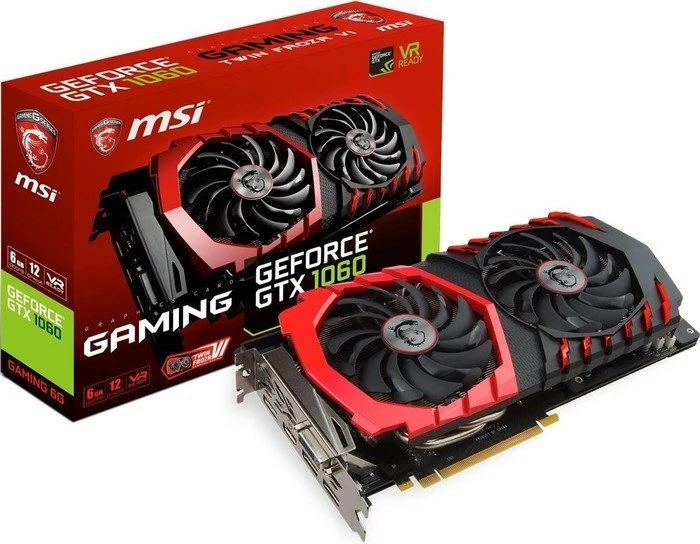 MSI GeForce GTX 1060 Gaming 6G, 6GB GDDR5, DVI, HDMI, 3x DP