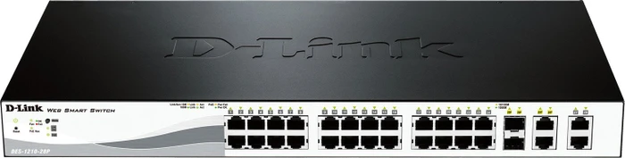 D-Link DES-1210 Rackmount Smart Switch, 26x RJ-45, 2x RJ-45/SFP, 193W PoE