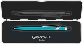 Caran d'Ache 849 Colormat-X Kugelschreiber türkisblau, Metalletui