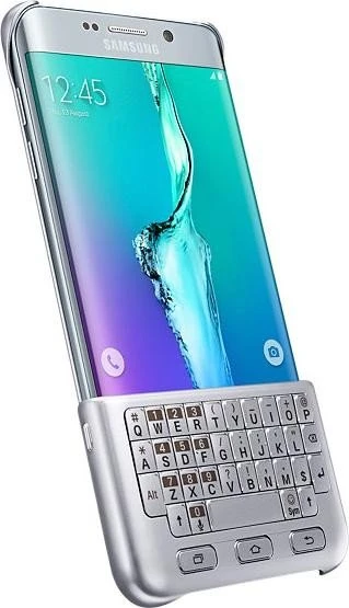 Samsung Keyboard Cover QWERTZ für Galaxy S6 Edge+ silber