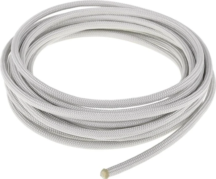Alphacool AlphaCord Sleeve 4mm Gewebeschlauch für Rundkabel, Gewebeschlauch, 3.3m, Silver Grey