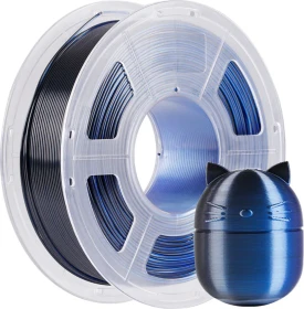 Anycubic PLA Silk Dual Color, Black Blue, Spule, 1.75mm, 1.00kg