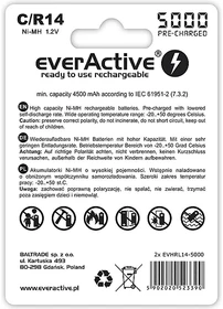 everActive Professional Line Baby C NiMH 5000mAh, 2er-Pack