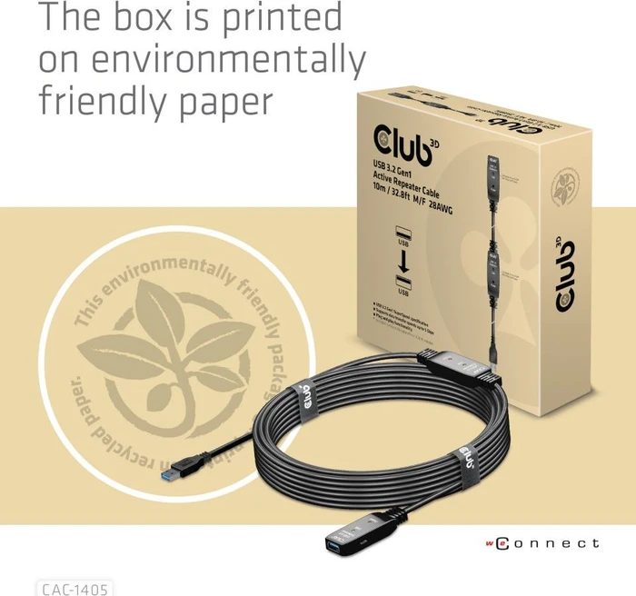 Club 3D USB 3.0 aktives Verlängerungskabel A/A, 10m