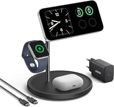 Anker MagGo Wireless Charging Station (3-in-1 Stand) schwarz