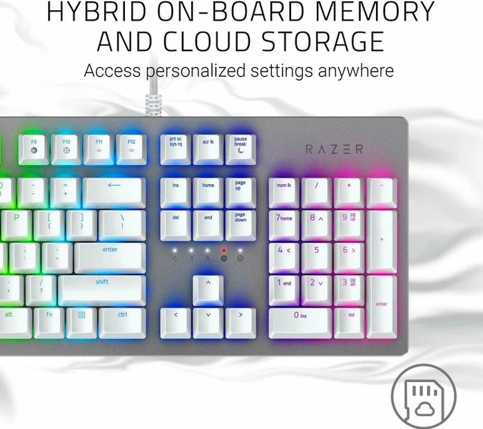 Razer Huntsman, Mercury White, Razer Clicky Optical PURPLE, USB, US