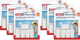 tesa Powerstrips Kabel-Clip weiß, 5 Stück
