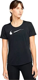 Nike Dri-FIT Swoosh Run Laufshirt kurzarm schwarz/weiß (Damen)