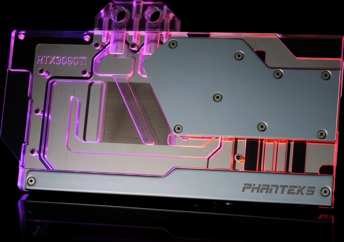 Phanteks Glacier G30 ASUS 3090 Ti Strix chrome, mit Backplate