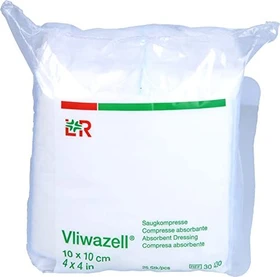 Lohmann & Rauscher Vliwazell Saugkompressen unsteril, 10 x 10cm, 25 Stück
