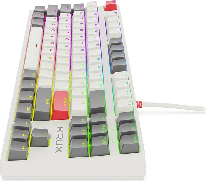 Krux Atax Pro RGB, Creator Retro, TKL, PBT, LEDs RGB, Gaote Outemu BLACK, USB, US