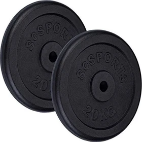 ScSports Gusseisen Hantelscheibe 2x 20kg