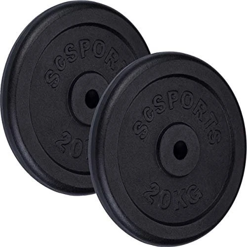 ScSports Gusseisen Hantelscheibe 2x 20kg