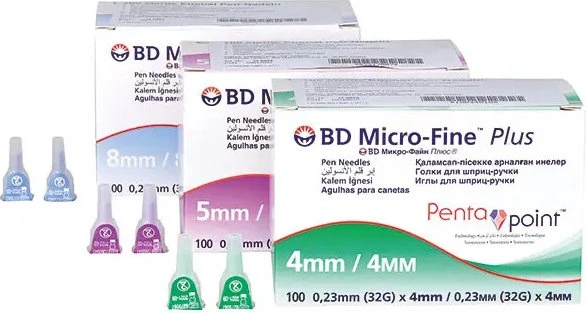 embecta BD Micro-Fine Plus Pentapoint 32G Insulinspritze 0.23mm ohne Kanüle, 100 Stück