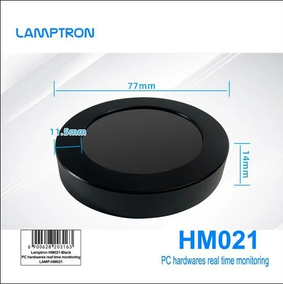 Lamptron HM021 Hardware Monitor für CPU-Kühlblock/Wasserkühlung, 2.1"