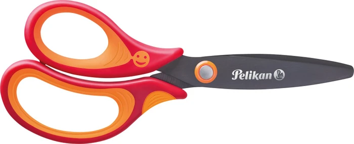Pelikan griffix Schulschere, Universalschere, Linkshänder, 140mm, orange/rot