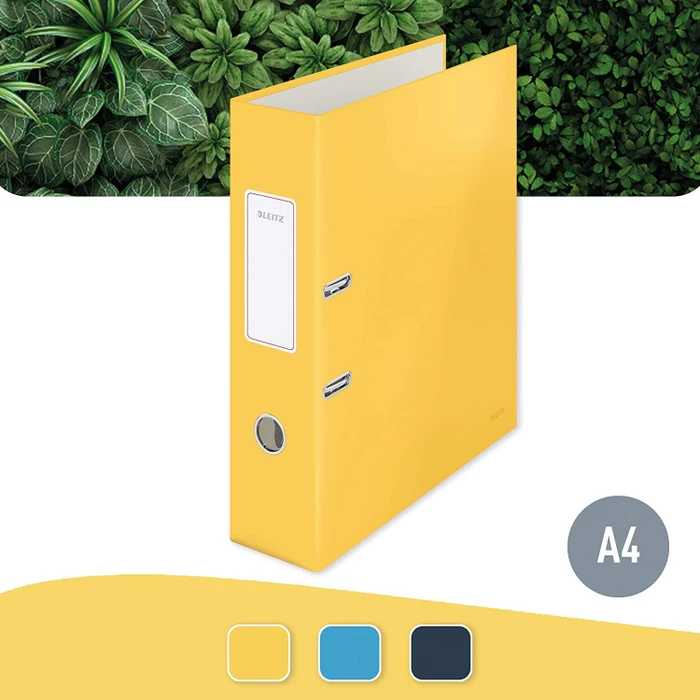 Leitz Qualitäts Ordner 2-Ring 180° Cosy Soft-Touch, 80mm, A4, gelb