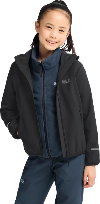 Jack Wolfskin Fourwinds Funktionsjacke schwarz (Junior)