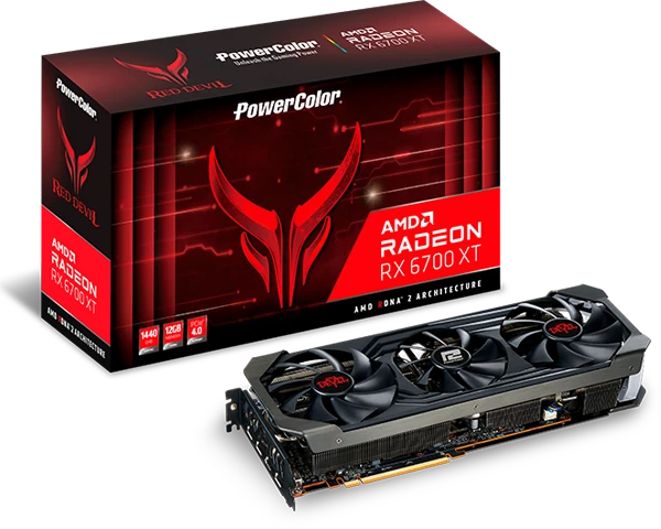 PowerColor Red Devil Radeon RX 6700 XT, 12GB GDDR6, HDMI, 3x DP