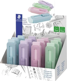 Staedtler Radierer mit Kunststoffhülse pastell, versch. Farben