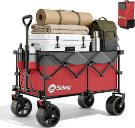 Sekey XXL Plus Faltbar Bollerwagen rot