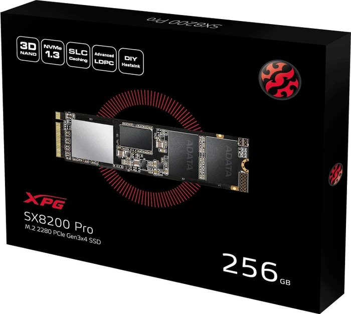 ADATA XPG SX8200 Pro 256GB, M.2 2280 / M-Key / PCIe 3.0 x4
