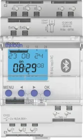 Theben TR 642 top3 BLE 12-24V RC Digitale Zeitschaltuhr mit Astro-/Jahresprogramm, 2-Kanal, 3TE, Schaltaktor (6424330)