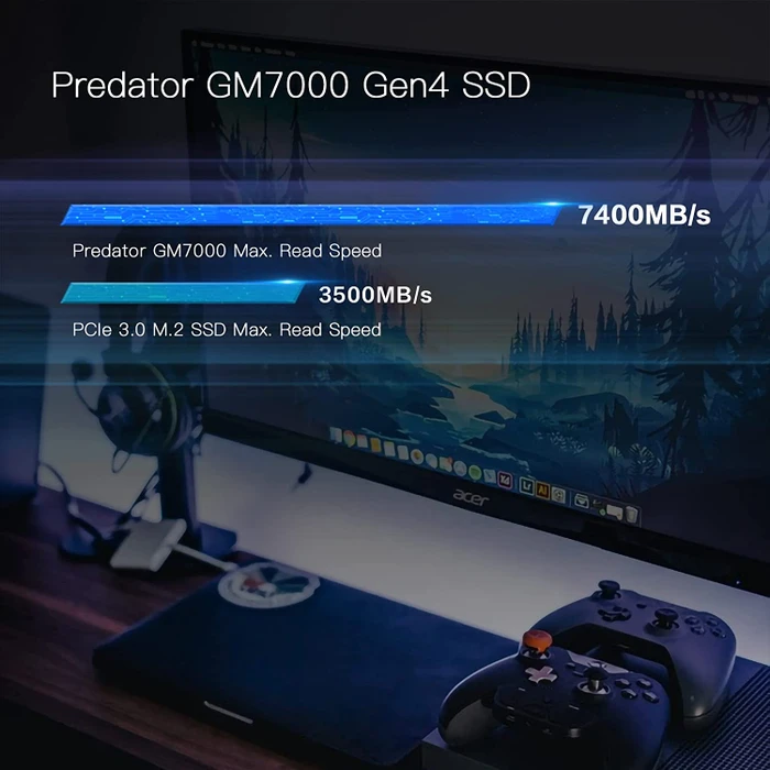 Acer Predator GM7000 SSD 4TB, M.2 2280 / M-Key / PCIe 4.0 x4