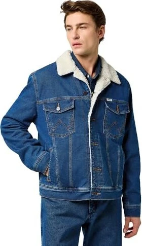 Wrangler Sherpa Classic Regular Jeansjacke mid stone (Herren)