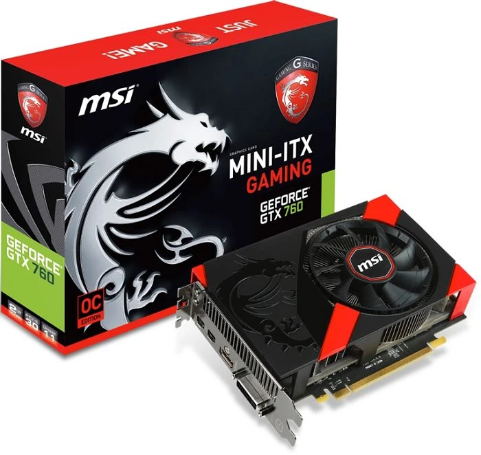 MSI GeForce GTX 760, N760 2GD5/OC ITX, 2GB GDDR5, DVI, HDMI, 2x mDP