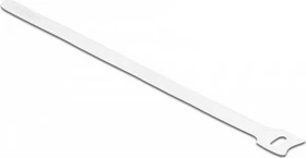 DeLOCK Klett-Kabelbinder, 12mm, 250mm, weiß, 10 Stück