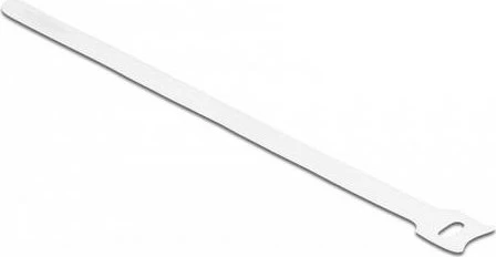 DeLOCK Klett-Kabelbinder, 12mm, 250mm, weiß, 10 Stück