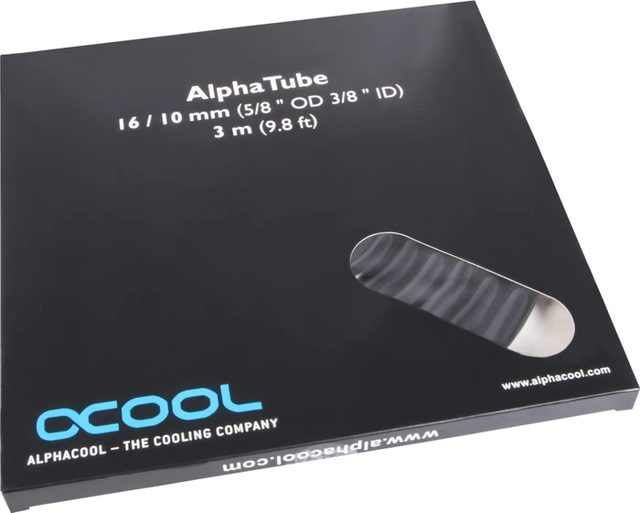 Alphacool AlphaTube HF, 16/10mm, 3m, UV schwarz, retail
