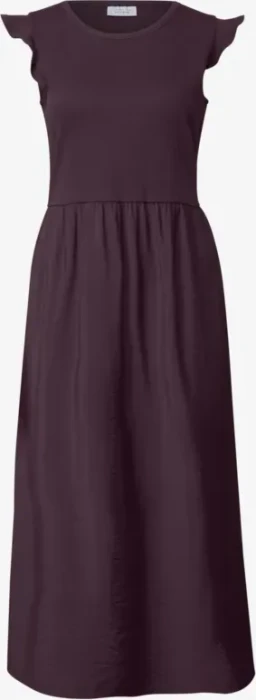 Street One Midikleid im Strukturmix mit Rundhals Kleid very berry (Damen)