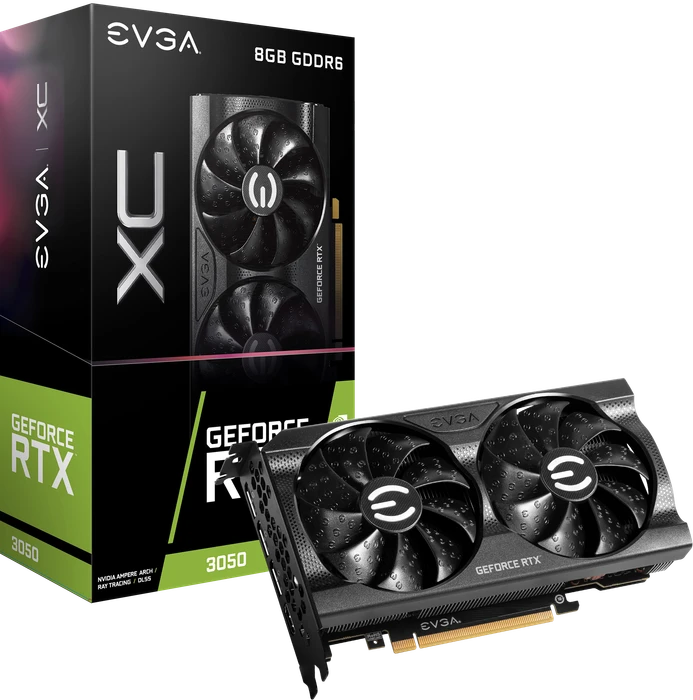 EVGA GeForce RTX 3050 XC Gaming, 8GB GDDR6, HDMI, 3x DP