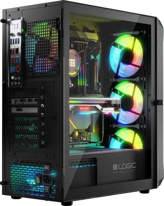 Logic Concept Portos ARGB Midi Black, Glasfenster