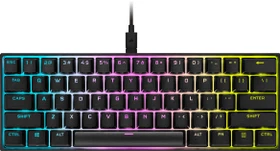 Corsair Gaming K65 RGB Mini, 60%, schwarz, MX SPEED RGB Silver, USB, DE