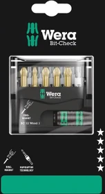 Wera Bit-Check 12 Wood 1 SB Bitset inkl. Werkzeugbox, 12-tlg.
